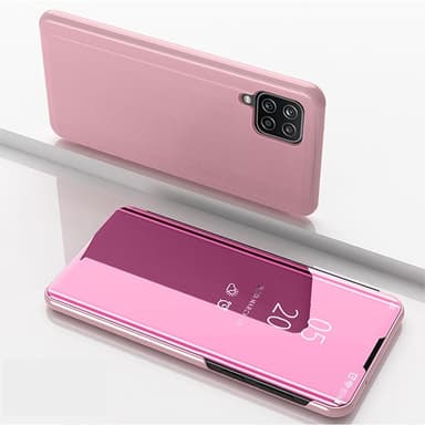 SKALO Samsung A22 4G Clear View Spegel fodral - Rosa