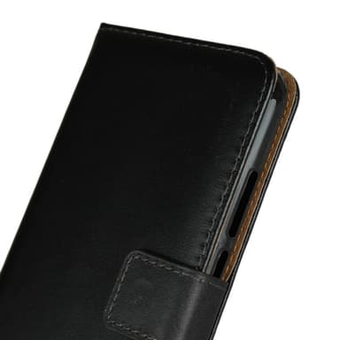 Plånboksfodral Äkta Skinn Huawei P Smart 2019 - Svart