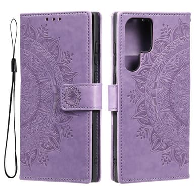 SKALO Samsung S22 Ultra Mandala Plånboksfodral - Lila