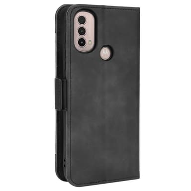 SKALO Moto E20/E30/E40 6-FACK Plånboksfodral - Svart