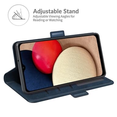 SKALO Samsung A02s / A03s Premium Plånboksfodral - Blå