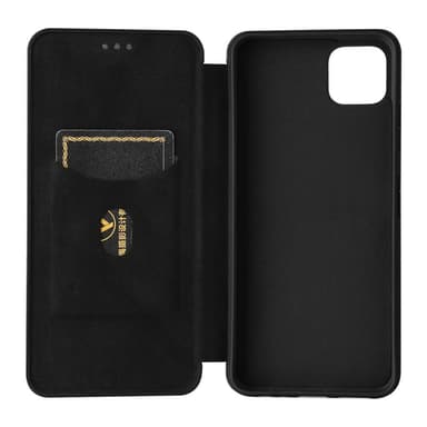 SKALO Samsung A22 5G Carbon Fiber Plånboksfodral - Svart