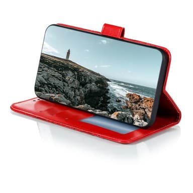 SKALO Samsung A22 4G Mandala Plånboksfodral - Röd