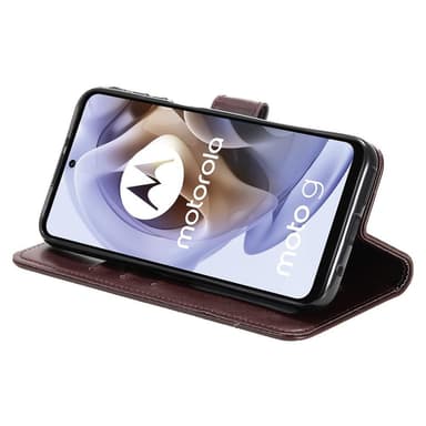 SKALO Moto G31 / G41 Mandala Plånboksfodral - Mörkbrun