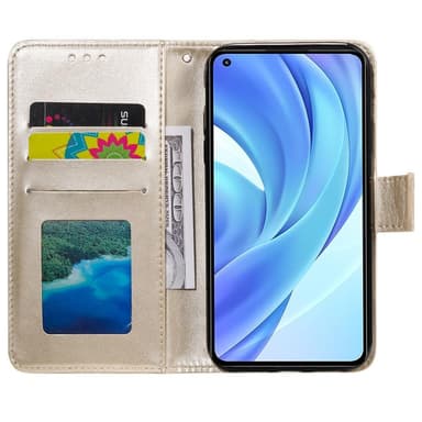 SKALO Xiaomi Mi 11 Lite Mandala Plånboksfodral - Guld