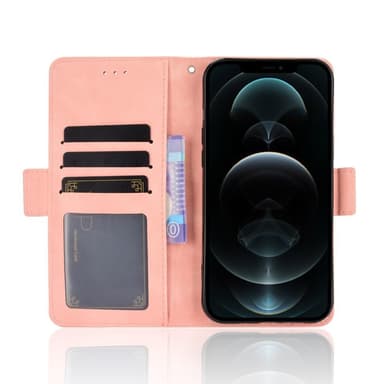 SKALO iPhone 13 Pro 6-FACK Plånboksfodral - Rosa
