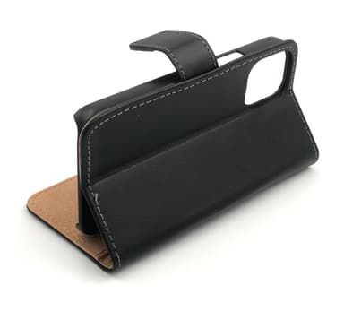 SKALO iPhone 12 Mini Plånboksfodral Äkta Skinn - Vit
