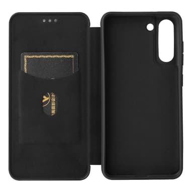 SKALO Samsung S21 FE Carbon Fiber Plånboksfodral - Svart