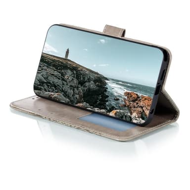 SKALO Samsung S21 FE Mandala Plånboksfodral - Grå