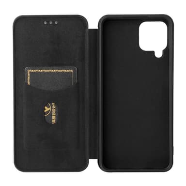 SKALO Samsung A22 4G Carbon Fiber Plånboksfodral - Svart