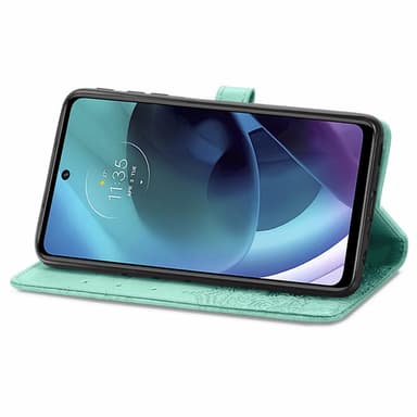 SKALO Moto G51 Mandala Plånboksfodral - Turkos
