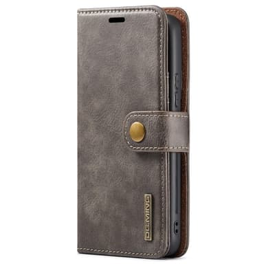 DG MING Samsung S22 2-i-1 Magnet Plånboksfodral - Grå