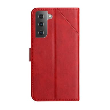 SKALO Samsung S22+ Embossed Plånboksfodral i PU-Läder - Röd