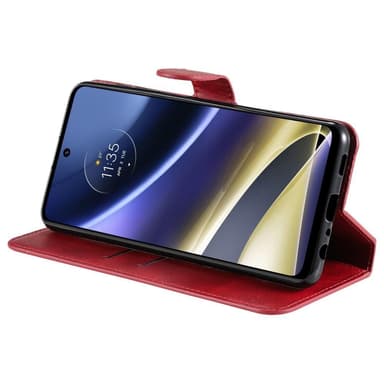 SKALO Moto G51 Klassiskt Plånboksfodral - Röd