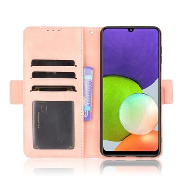 SKALO Samsung A22 4G 6-FACK Plånboksfodral - Rosa