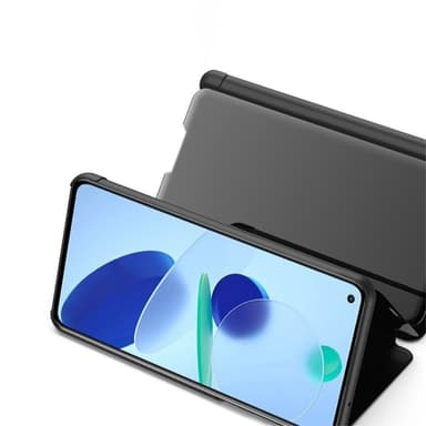 SKALO Xiaomi Mi 11 Lite Clear View Spegel fodral - Svart