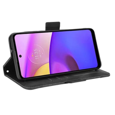 SKALO Moto E20/E30/E40 6-FACK Plånboksfodral - Svart