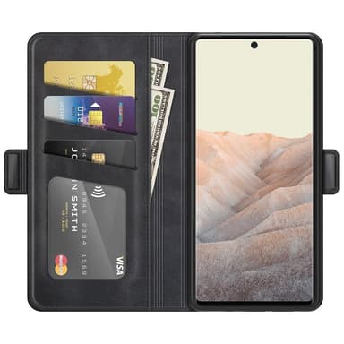 SKALO Google Pixel 6 Premium Plånboksfodral - Svart