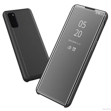 SKALO Samsung S21 FE Clear View Spegel fodral - Svart