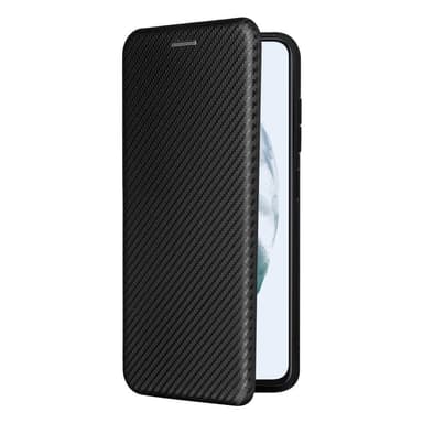 SKALO Samsung S21 FE Carbon Fiber Plånboksfodral - Svart