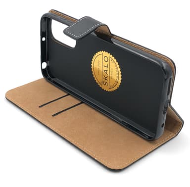 SKALO Moto G31 / G41 Plånboksfodral Äkta Skinn - Röd
