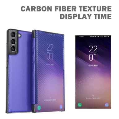 SKALO Samsung S22 Armored guards Carbon Fiber Fodral - Mörkblå