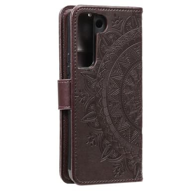 SKALO Samsung S22 Mandala Plånboksfodral - Mörkbrun