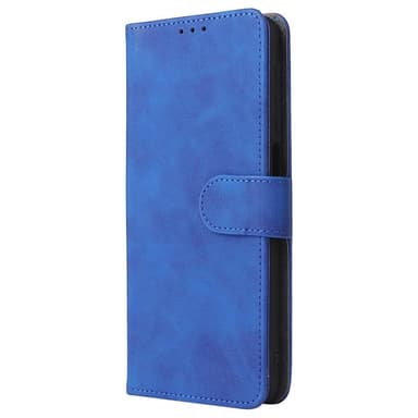 SKALO Moto G31 / G41 Matt PU-Läder Plånboksfodral - Blå