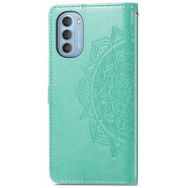 SKALO Moto G51 Mandala Plånboksfodral - Turkos