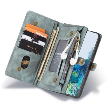 CASEME Samsung Galaxy S20 Plus Retro läder plånboksfodral - Blå