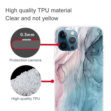 SKALO iPhone 13 Pro Max Marmor TPU-skal - Motiv 1