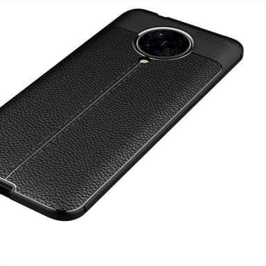 Xiaomi Poco F2 Pro TPU skal Litchi Texture - Svart