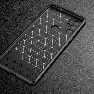 SKALO Moto G60S Carbon Fiber TPU-skal - Svart