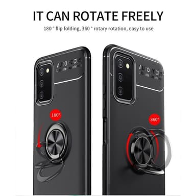 Samsung Galaxy A03s TPU skal med Finger Ring - Svart