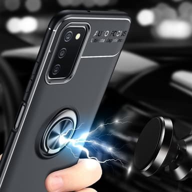 Samsung Galaxy A03s TPU skal med Finger Ring - Svart
