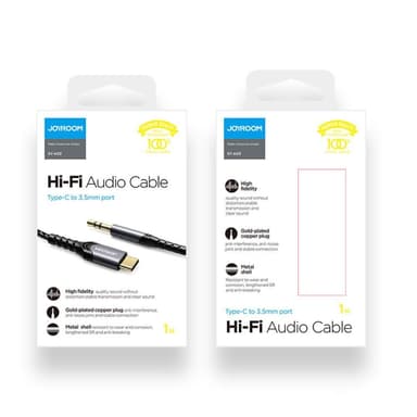 Joyroom Hi-Fi UCB C till AUX 3,5mm kabel 1 meter