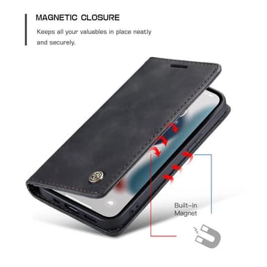 CASEME Plånboksfodral iPhone 13 Pro - Svart