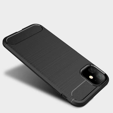 SKALO iPhone 11 Armor Carbon Stöttåligt TPU-skal - Blå