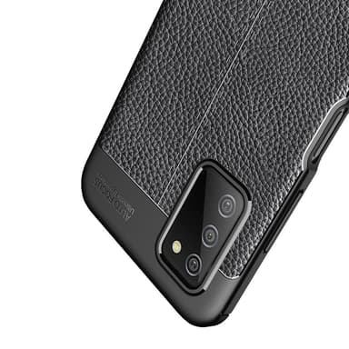 Samsung Galaxy A03s TPU skal Litchi Texture - Svart