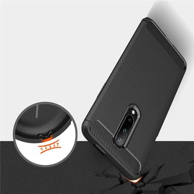Stöttåligt Armor Carbon TPU-skal Oneplus 7 Pro - Röd