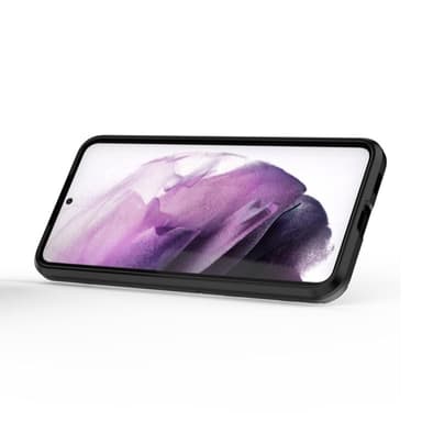 SKALO Samsung S22+ Armor Hybrid Metallring skal - Svart
