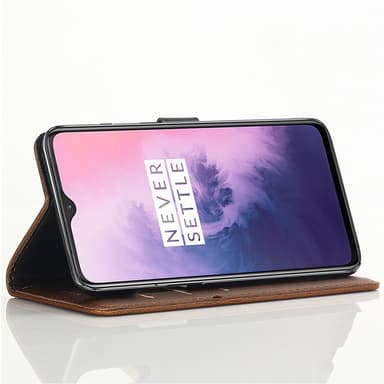 OnePlus 7 Retro Plånboksfodral - Coffee