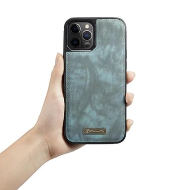 CASEME iPhone 12 Pro Max Retro plånboksfodral - Blå