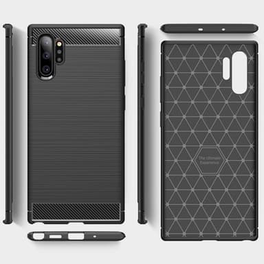 Stöttåligt Armor Carbon TPU-skal Samsung Note 10 Plus - Röd