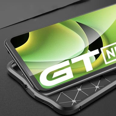 Realme GT Neo2 TPU skal Litchi Texture - Svart