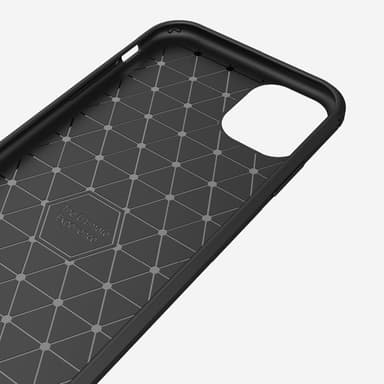 SKALO iPhone 11 Armor Carbon Stöttåligt TPU-skal - Röd