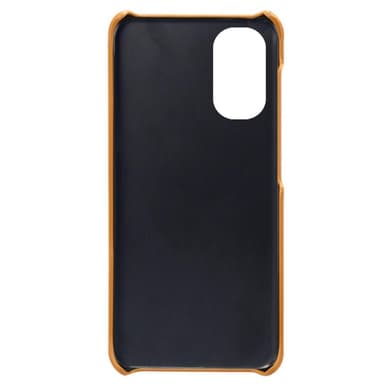 SKALO Moto G51 PU-Läder Korthållare Skal - Ljusbrun