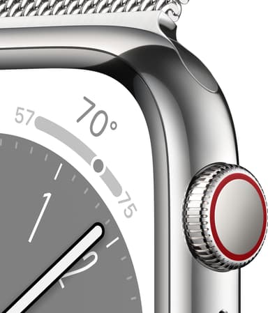 Apple Watch Series 8 45mm Cellular (silver stainless steel / silver milanese loop)