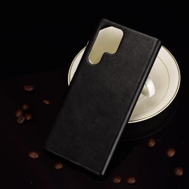 SKALO Samsung S22 Ultra PU-Läder Skal - Svart