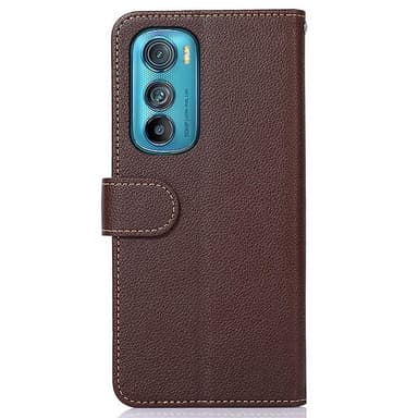 KHAZNEH Motorola Edge 30 5G Plånboksfodral - Brun/Blå